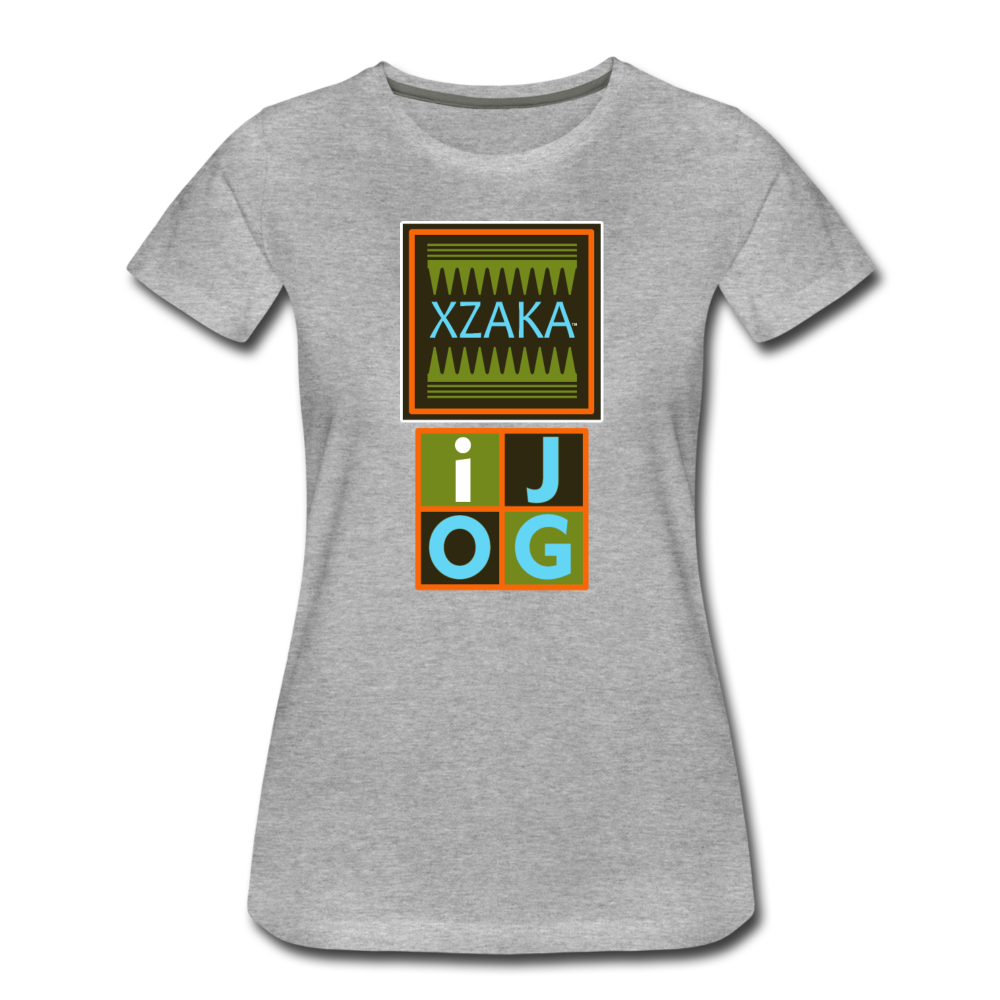 XZAKA - Women’s Premium T-Shirt 4SQ2 - iJOG - heather gray