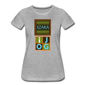 XZAKA - Women’s Premium T-Shirt 4SQ2 - iJOG - heather gray