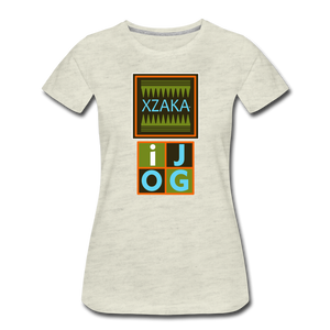 XZAKA - Women’s Premium T-Shirt 4SQ2 - iJOG - heather oatmeal