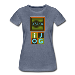 XZAKA - Women’s Premium T-Shirt 4SQ2 - iJOG - heather blue