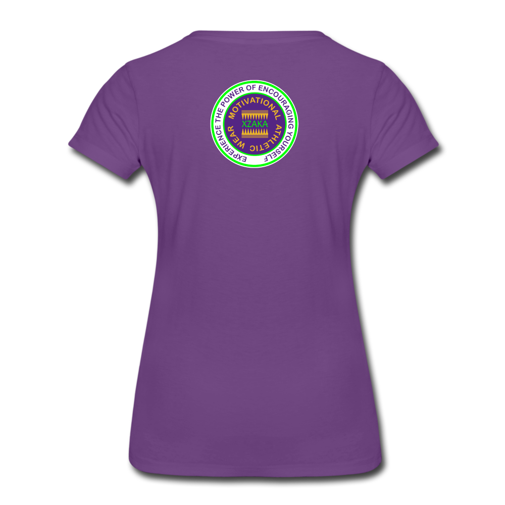XZAKA - Women’s Premium T-Shirt 4SQ2 - iRUN-BK - purple