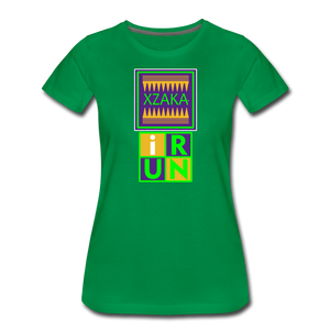 XZAKA - Women’s Premium T-Shirt 4SQ2 - iRUN-BK - kelly green