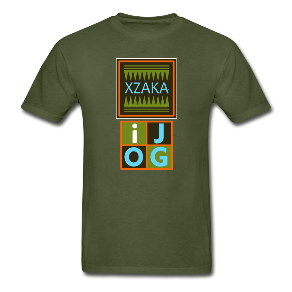 XZAKA - Hanes Adult Tagless T-Shirt - iJOG - military green