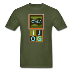 XZAKA - Hanes Adult Tagless T-Shirt - iJOG - military green