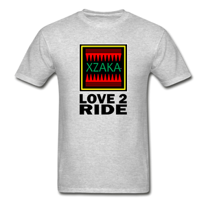 XZAKA - Hanes Adult Tagless T-Shirt - Love2Ride - heather gray