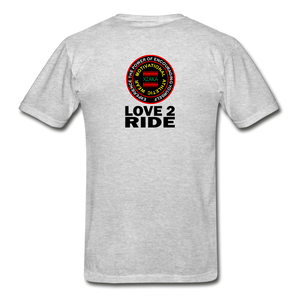 XZAKA - Hanes Adult Tagless T-Shirt - Love2Ride - heather gray