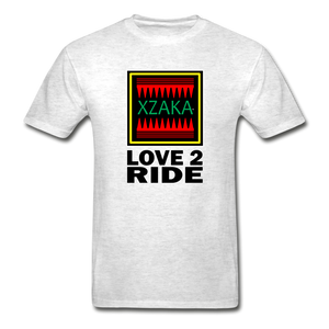 XZAKA - Hanes Adult Tagless T-Shirt - Love2Ride - light heather gray