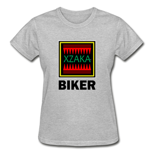 XZAKA - Gildan Ultra Cotton Ladies T-Shirt - Biker - heather gray