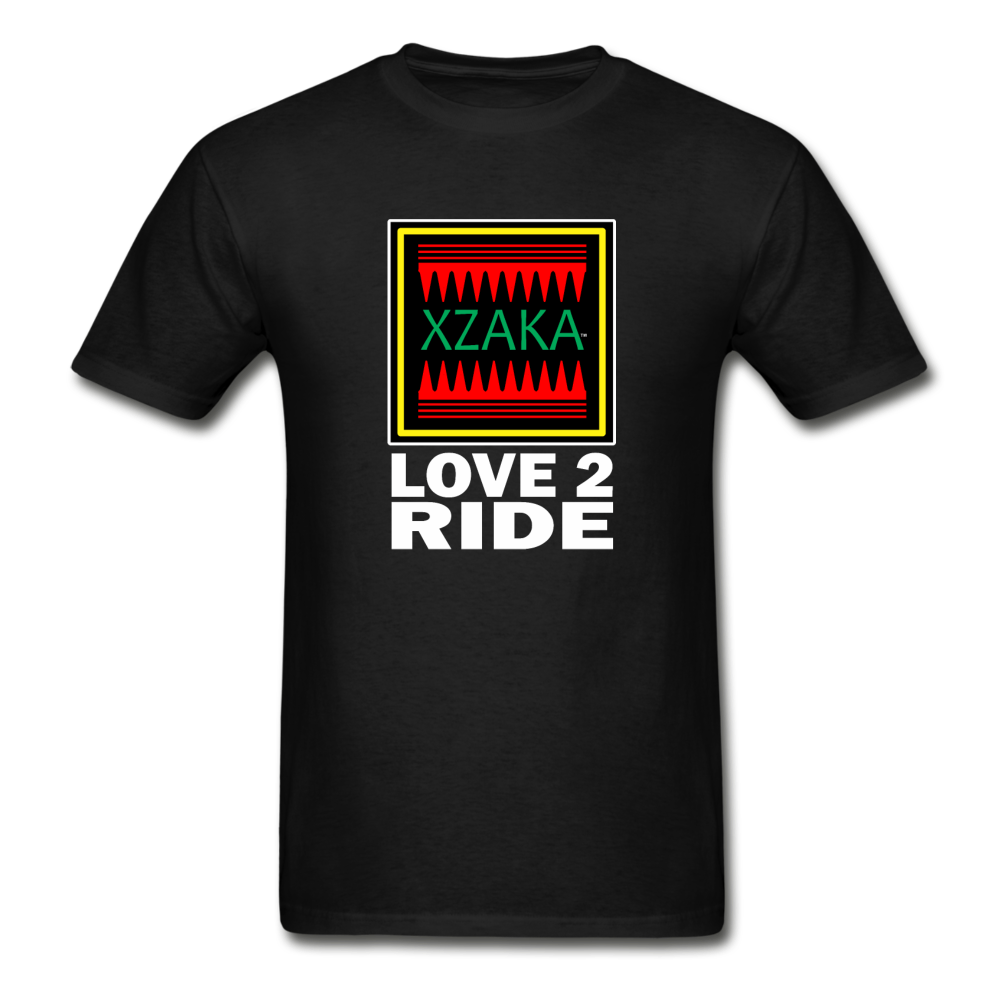 XZAKA - Hanes Adult Tagless T-Shirt - Love2Ride - BK - black
