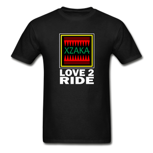 XZAKA - Hanes Adult Tagless T-Shirt - Love2Ride - BK - black