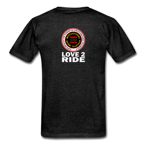 XZAKA - Hanes Adult Tagless T-Shirt - Love2Ride - BK - charcoal gray