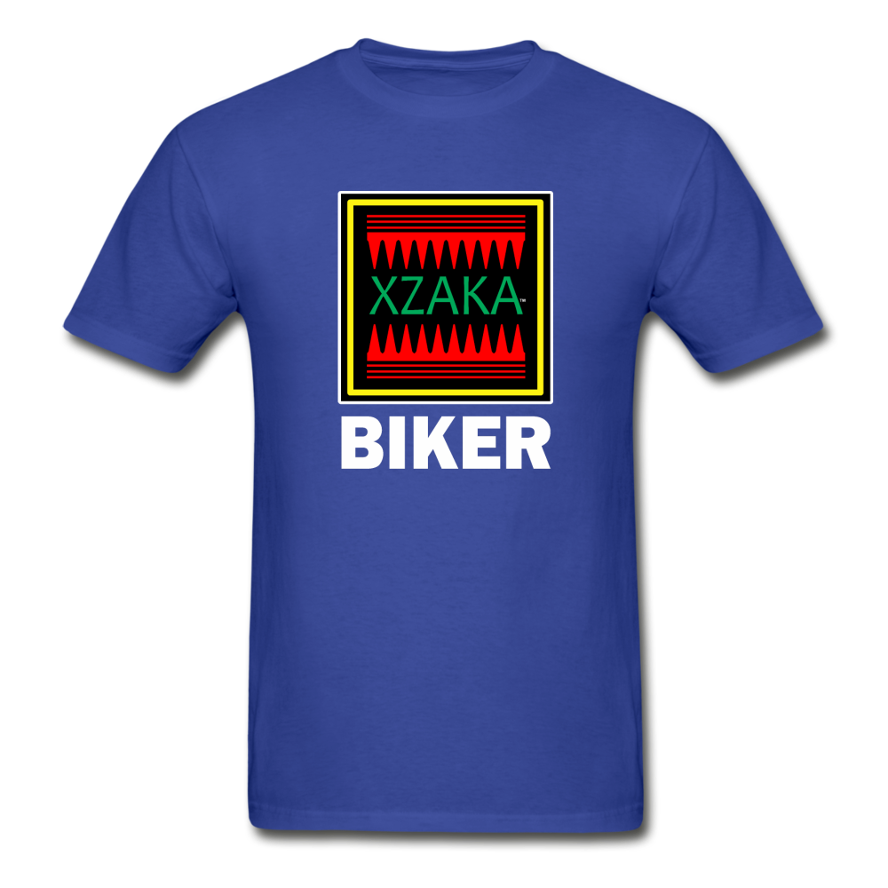 XZAKA - Hanes Adult Tagless T-Shirt - Biker-BK - royal blue