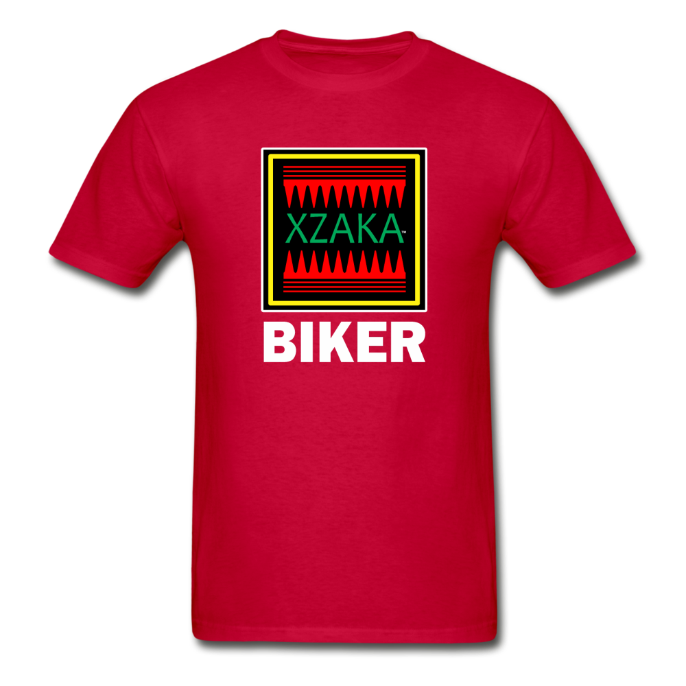 XZAKA - Hanes Adult Tagless T-Shirt - Biker-BK - red