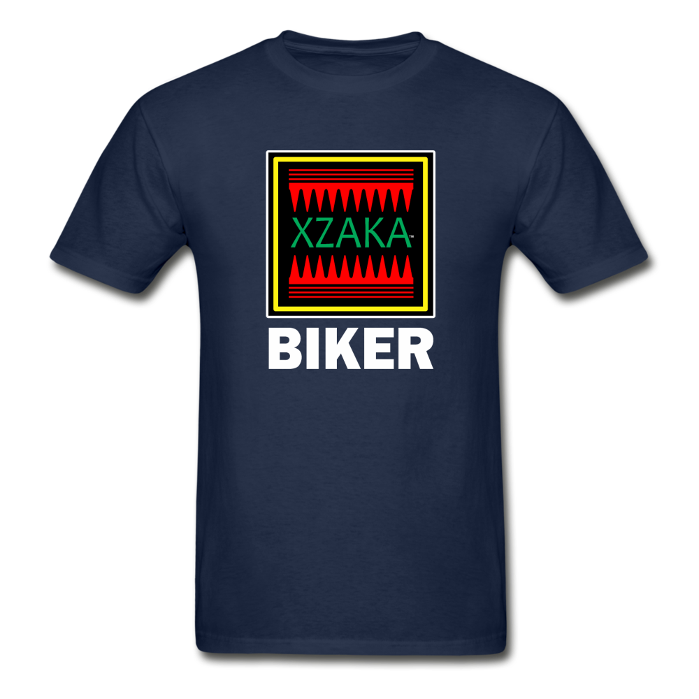 XZAKA - Hanes Adult Tagless T-Shirt - Biker-BK - navy