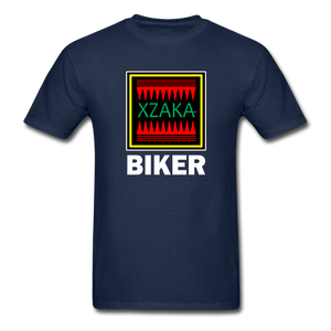 XZAKA - Hanes Adult Tagless T-Shirt - Biker-BK - navy