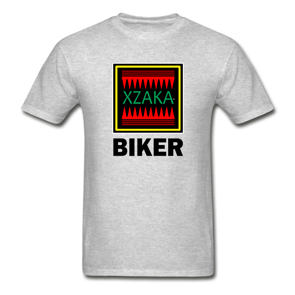 XZAKA - Hanes Adult Tagless T-Shirt - Biker - heather gray