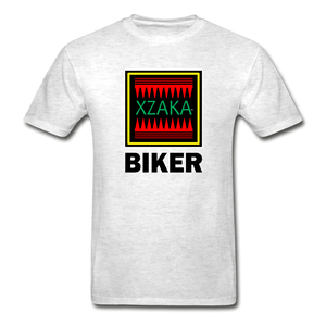 XZAKA - Hanes Adult Tagless T-Shirt - Biker - light heather gray