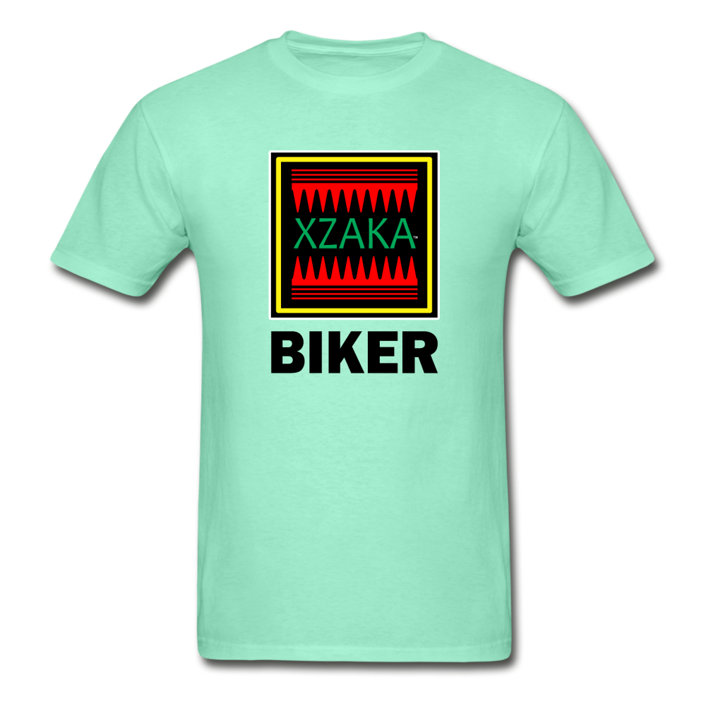 XZAKA - Hanes Adult Tagless T-Shirt - Biker - deep mint