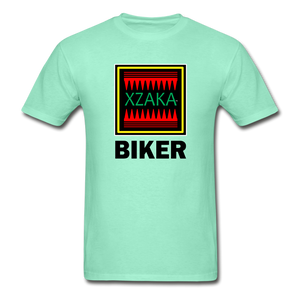XZAKA - Hanes Adult Tagless T-Shirt - Biker - deep mint