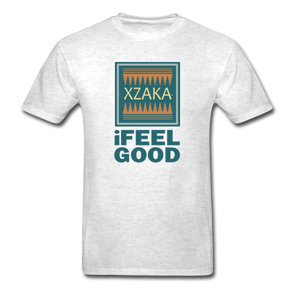 XZAKA - Men - Hanes Tagless T-Shirt - iFeelGood - light heather gray