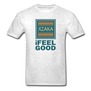 XZAKA - Men - Hanes Tagless T-Shirt - iFeelGood - light heather gray