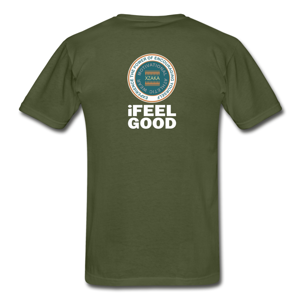 XZAKA - Men - Hanes Tagless T-Shirt - iFeelGood-BK-EVP - military green