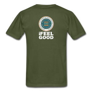 XZAKA - Men - Hanes Tagless T-Shirt - iFeelGood-BK-EVP - military green