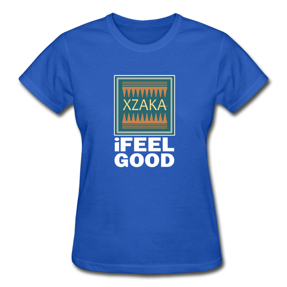 XZAKA - Women - Gildan Ultra Cotton T-Shirt - IFeelGood -BK - royal blue