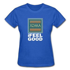 XZAKA - Women - Gildan Ultra Cotton T-Shirt - IFeelGood -BK - royal blue