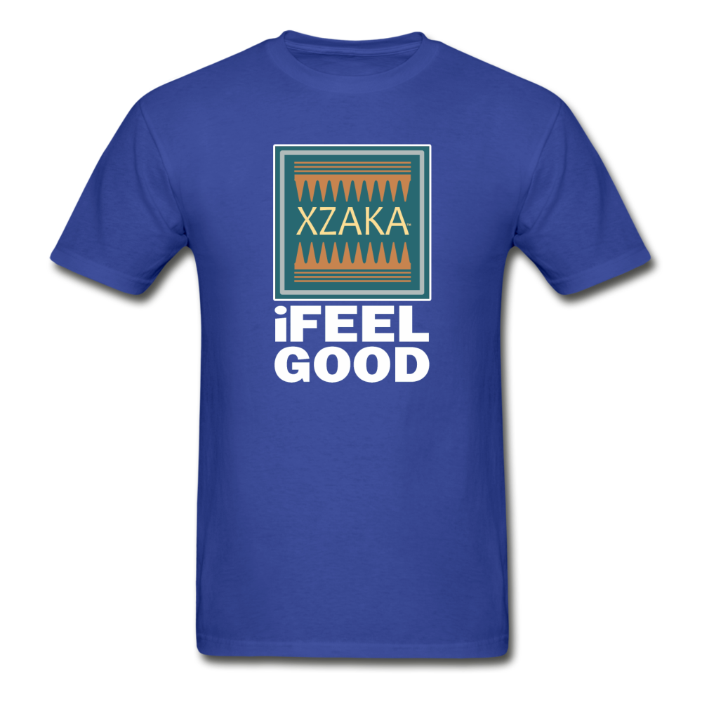 XZAKA - Men - Hanes Tagless T-Shirt - iFeelGood - BK - royal blue