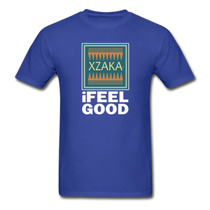 XZAKA - Men - Hanes Tagless T-Shirt - iFeelGood - BK - royal blue