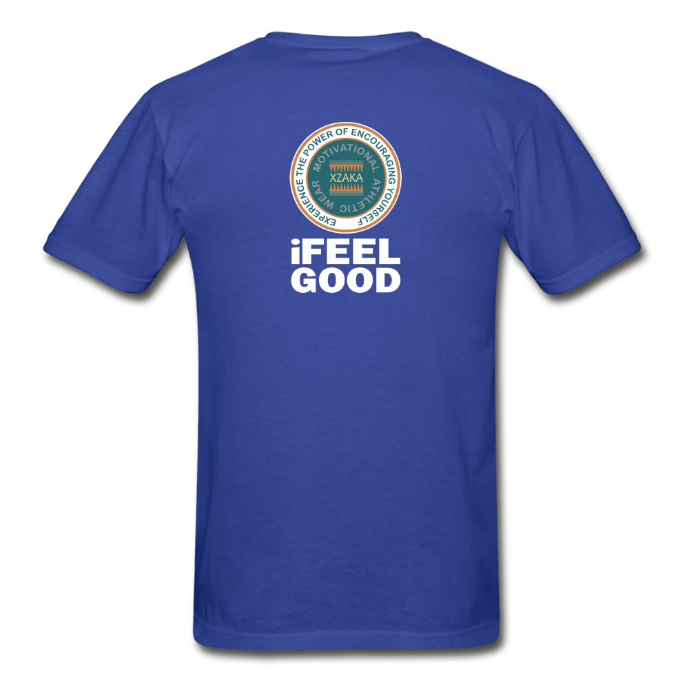 XZAKA - Men - Hanes Tagless T-Shirt - iFeelGood - BK - royal blue
