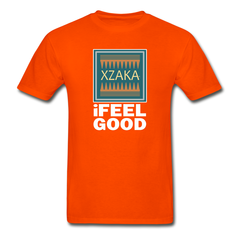 XZAKA - Men - Hanes Tagless T-Shirt - iFeelGood - BK - orange