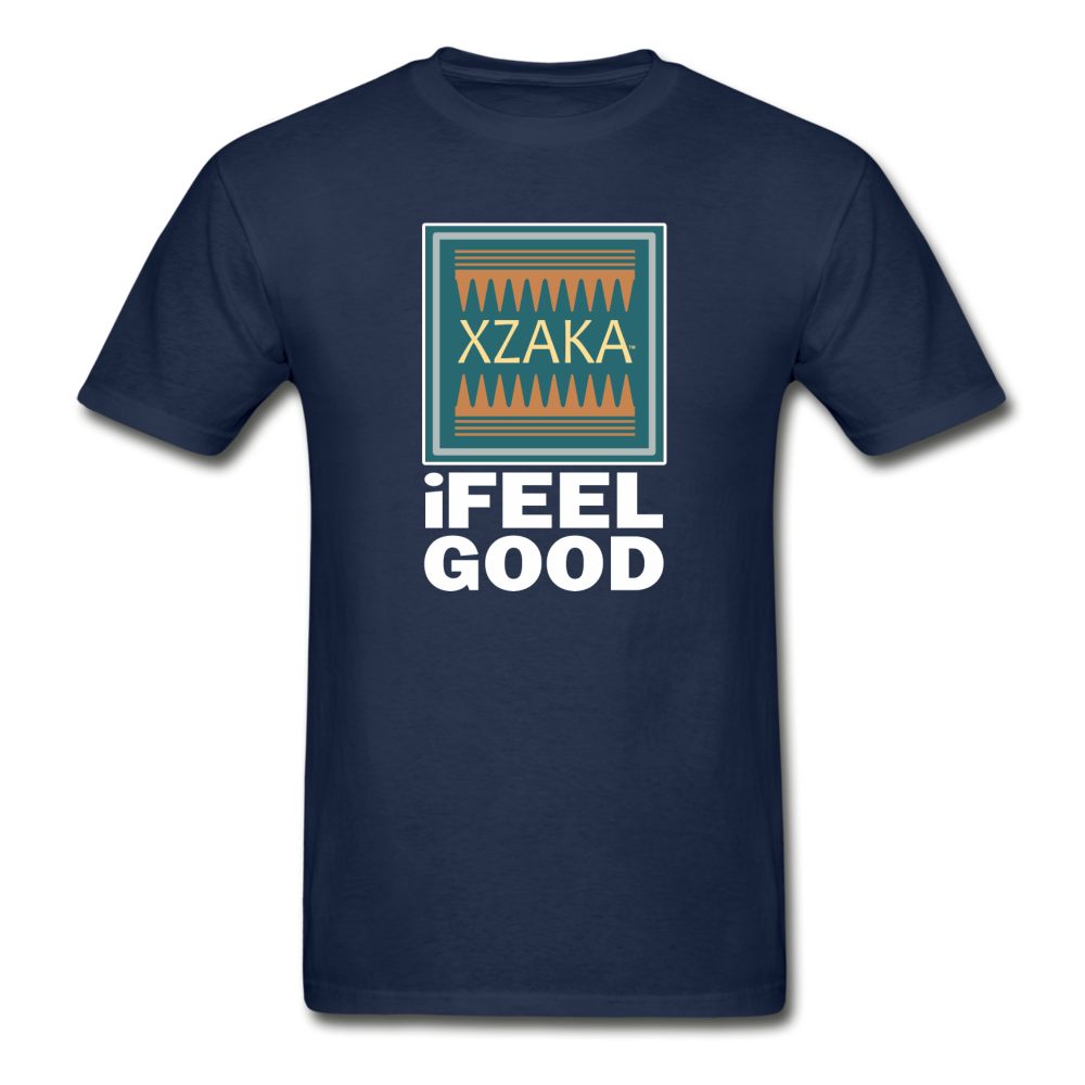XZAKA - Men - Hanes Tagless T-Shirt - iFeelGood - BK - navy