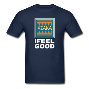 XZAKA - Men - Hanes Tagless T-Shirt - iFeelGood - BK - navy