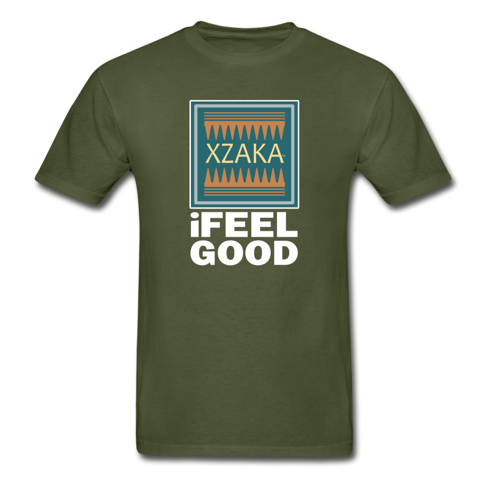 XZAKA - Men - Hanes Tagless T-Shirt - iFeelGood - BK - military green