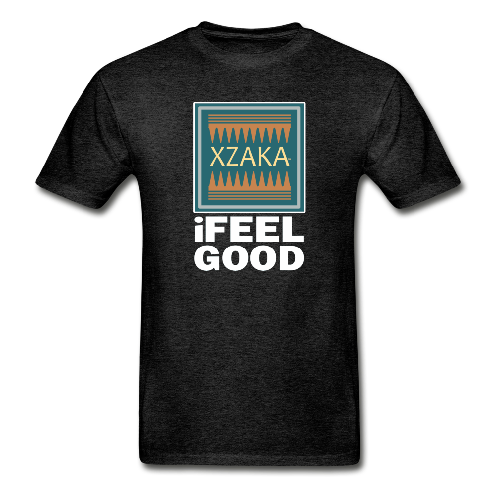 XZAKA - Men - Hanes Tagless T-Shirt - iFeelGood - BK - charcoal gray