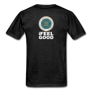 XZAKA - Men - Hanes Tagless T-Shirt - iFeelGood - BK - charcoal gray
