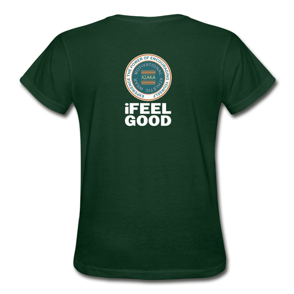 XZAKA - Women - Gildan Ultra Cotton T-Shirt - IFeelGood-BK - forest green