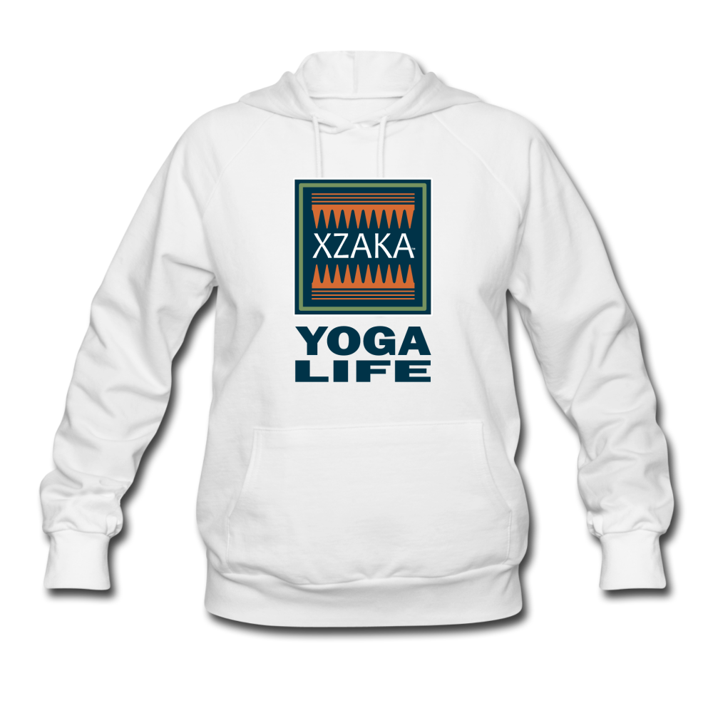 XZAKA - Women "Yoga Life" Hoodie - WH - white
