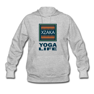 XZAKA - Women "Yoga Life" Hoodie - WH - heather gray
