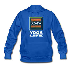XZAKA - Women "Yoga Life" Hoodie - BK - royal blue