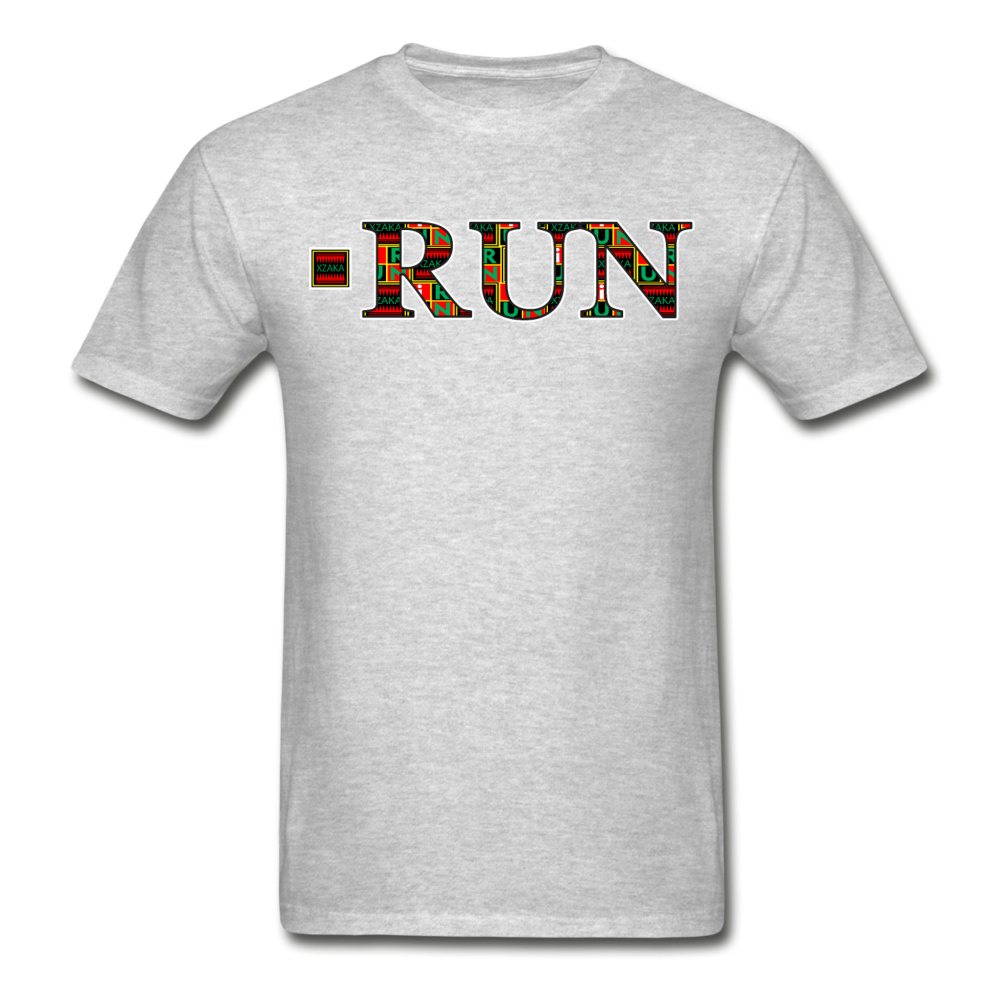 XZAKA Men "RUN"  T-Shirt -WH-Haynes Tagless - heather gray