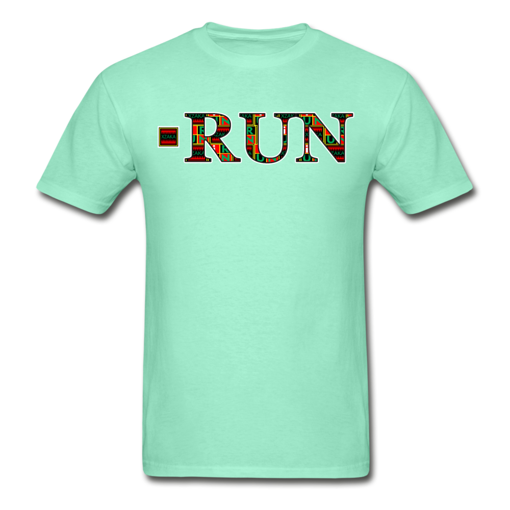 XZAKA Men "RUN"  T-Shirt -WH-Haynes Tagless - deep mint