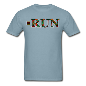 XZAKA Men "RUN"  T-Shirt -WH-Haynes Tagless - stonewash blue