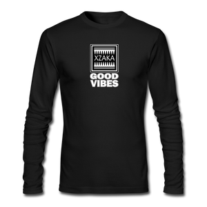 XZAKA Men "Good Vibes" T-Shirt - Premium Organic -WH Next Level - black