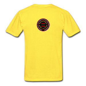 XZAKA Men "RUN" T-Shirt - Hanes Tagless - WH - yellow