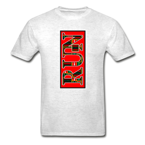 XZAKA Men "RUN" T-Shirt - Hanes Tagless - WH - light heather gray