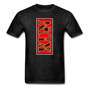 XZAKA Men "RUN" T-Shirt - Hanes Tagless - BK - charcoal gray