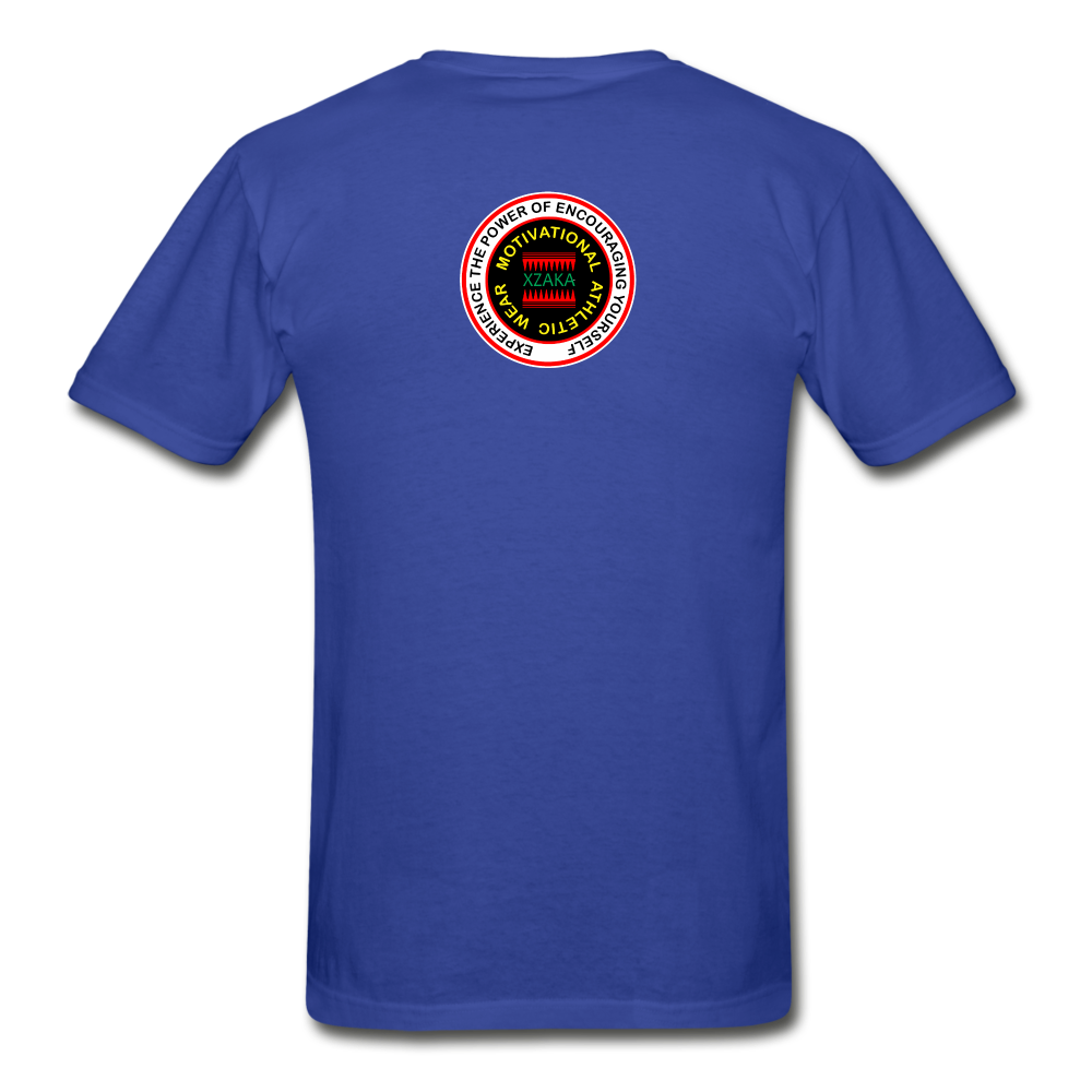 XZAKA Men "RUN" T-Shirt - Hanes Tagless - BK-GRN - royal blue